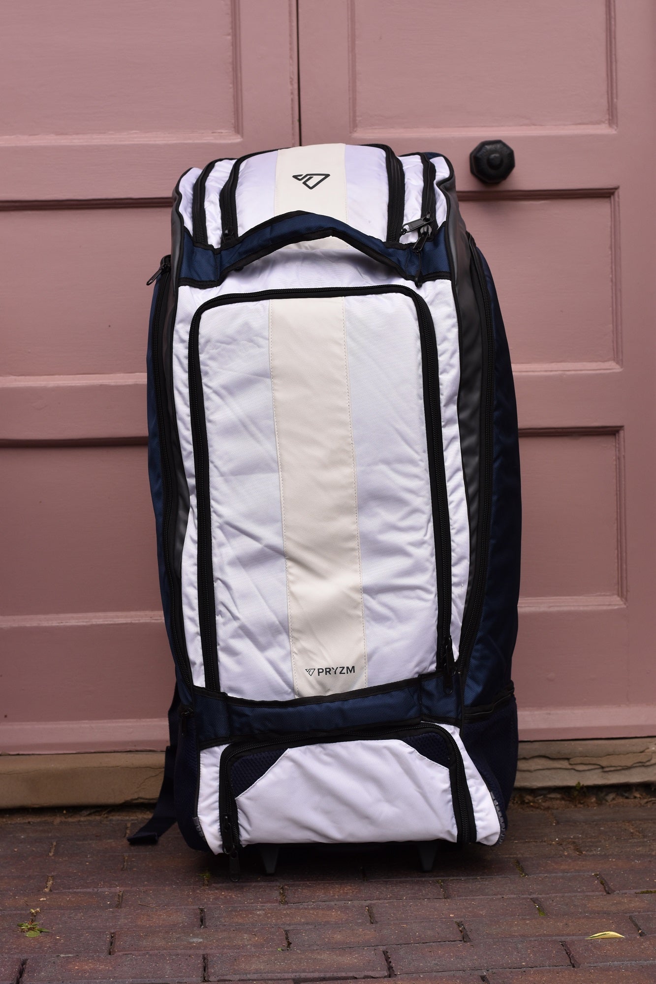 2026 Signature Blue/White/Grey Wheelie Duffle Bag