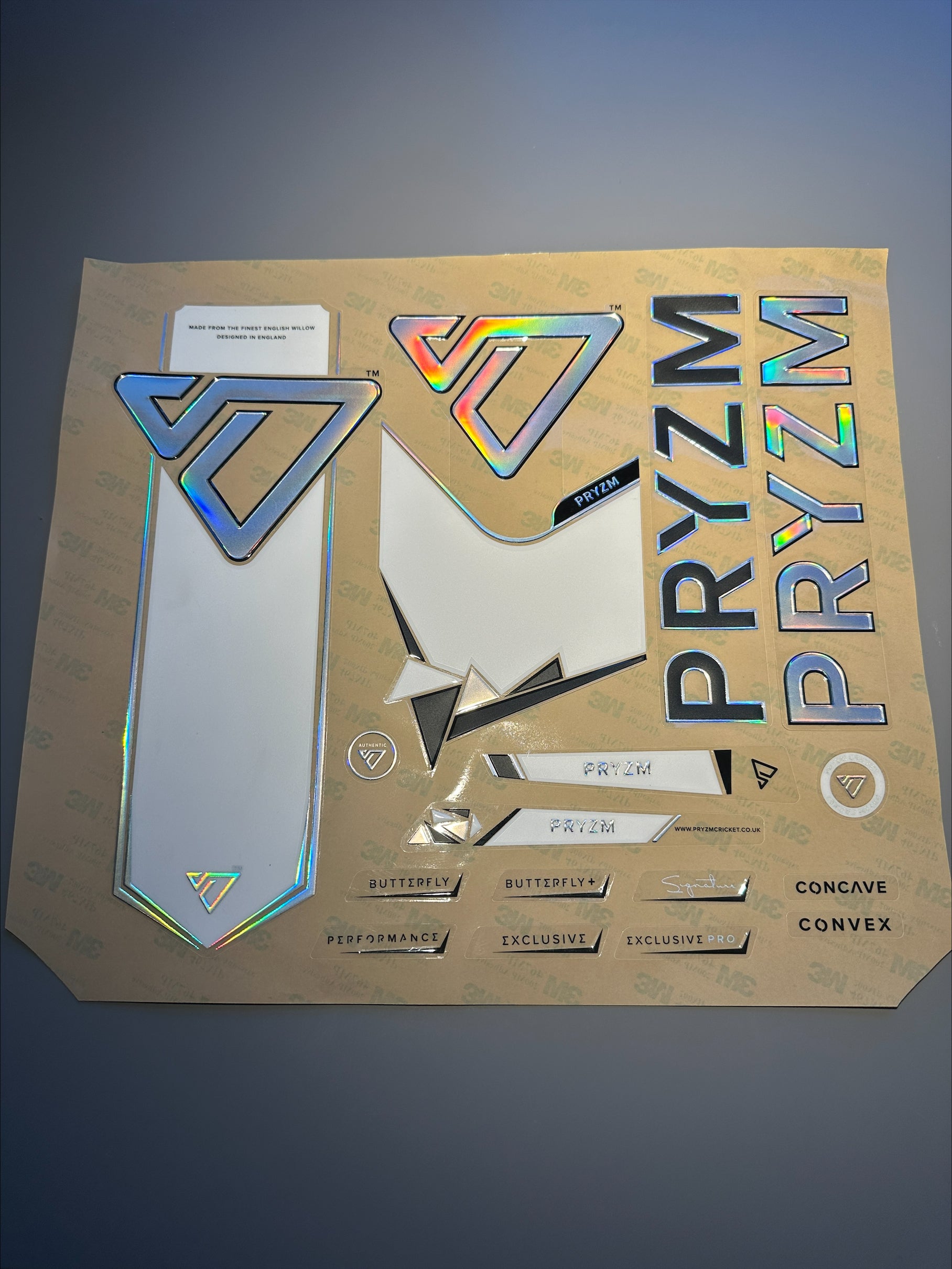 White Cricket Bat Stickers