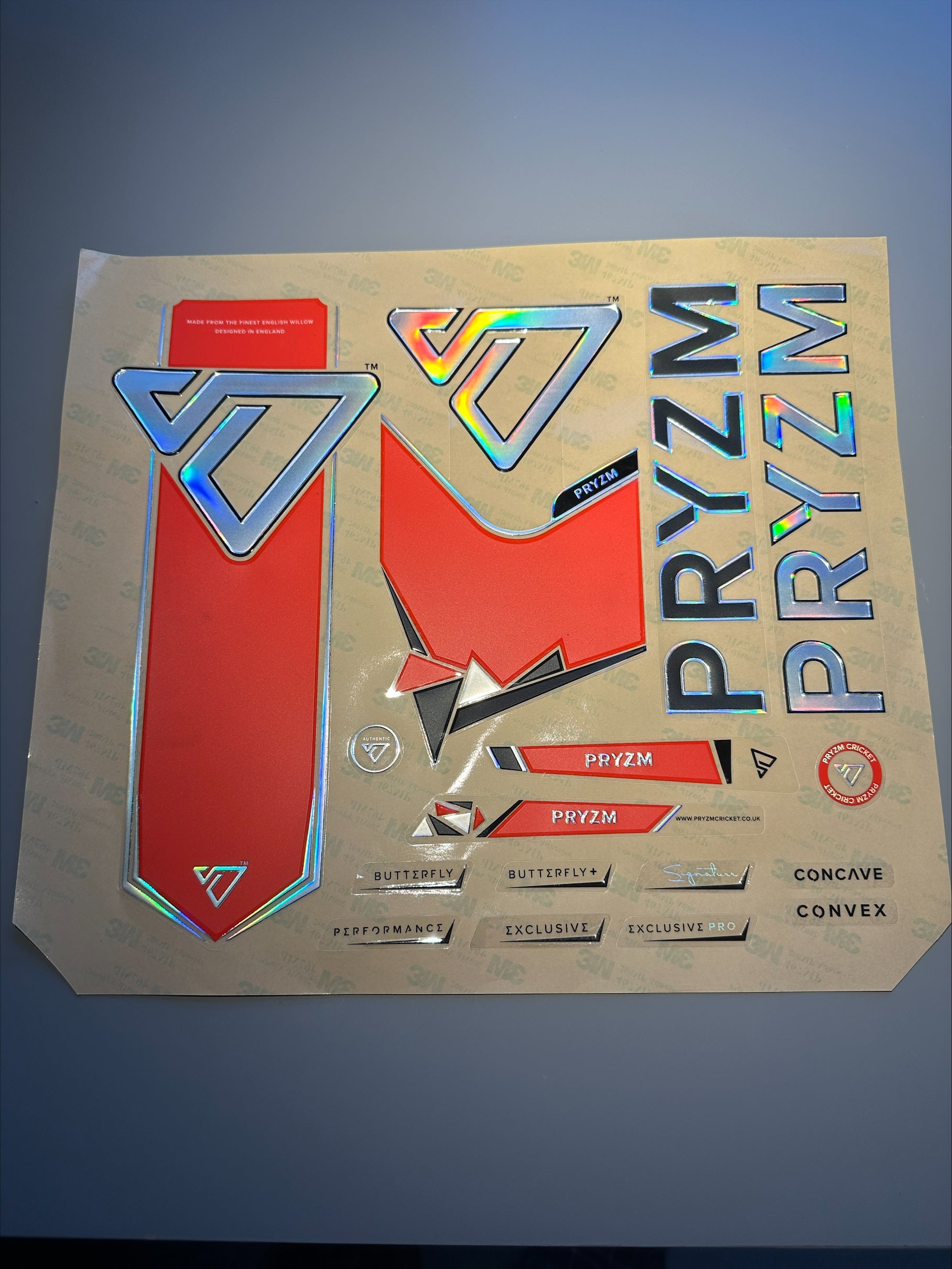 Red Cricket Bat Stickers